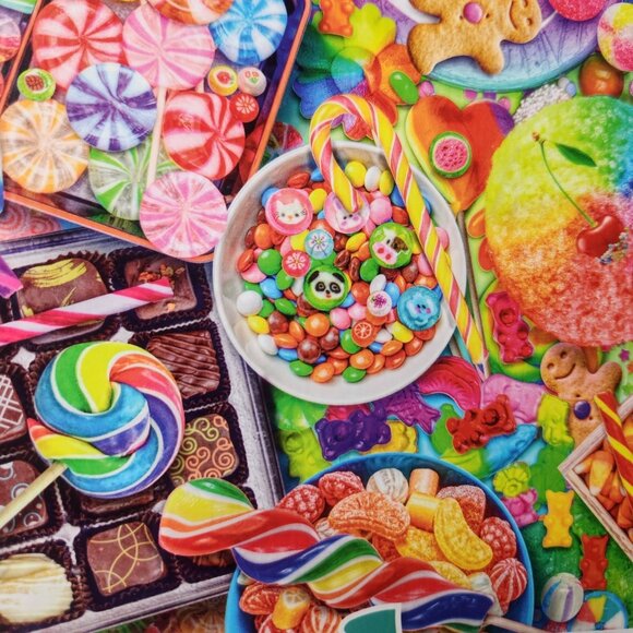 Two 1000pc puzzles Aimee Stewart Buffalo Games: Candylicious and Yardsale - Picture 6 of 8